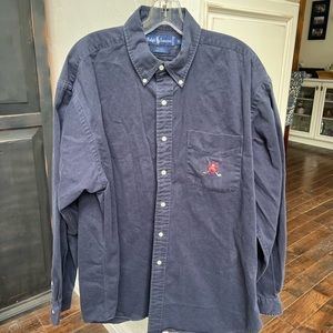 Ralph Lauren Tilden Golf Club logo long sleeve button down